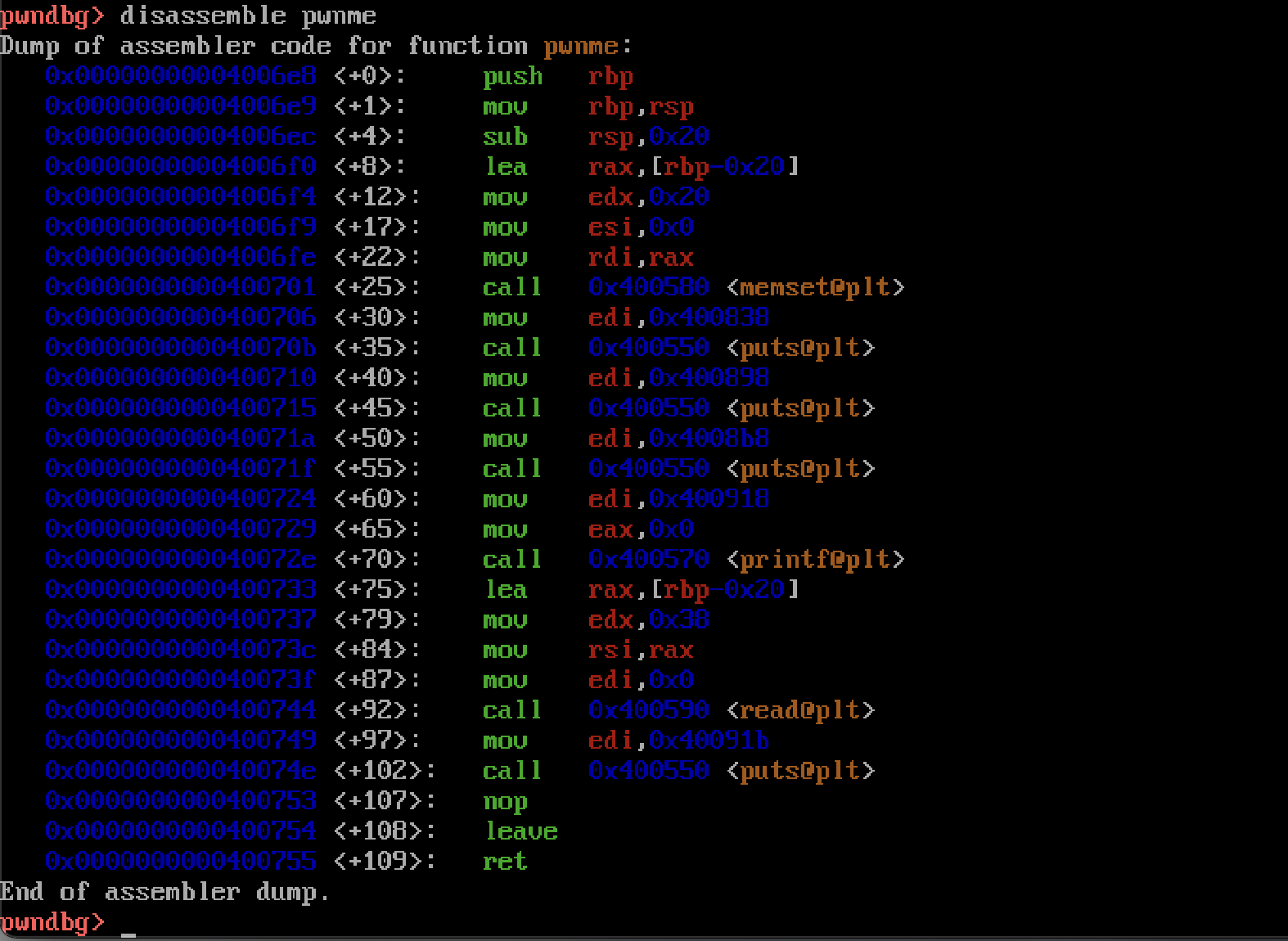 pwnme disassembly